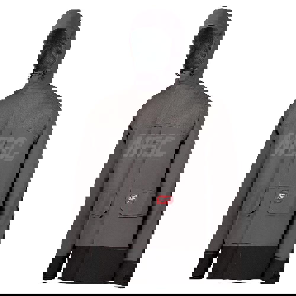 Rain Jacket: Size 3X-Large, Non-Hazardous Protection, Gray, Polyester & Polyurethane